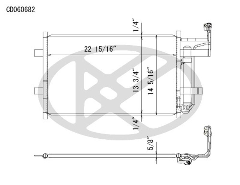 Koyorad CD060682 A/C Condenser