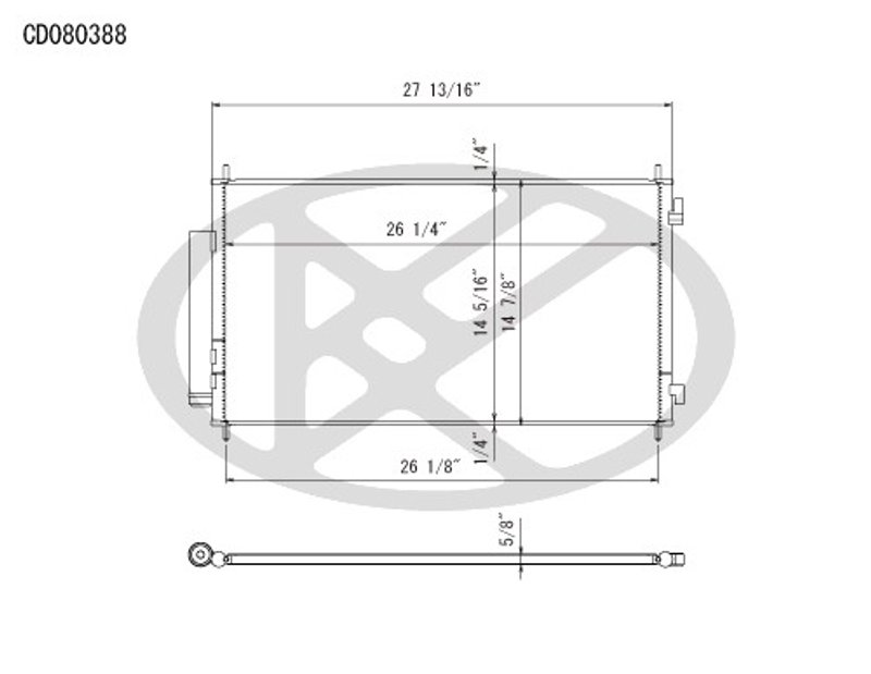 Koyorad CD080388 A/C Condenser
