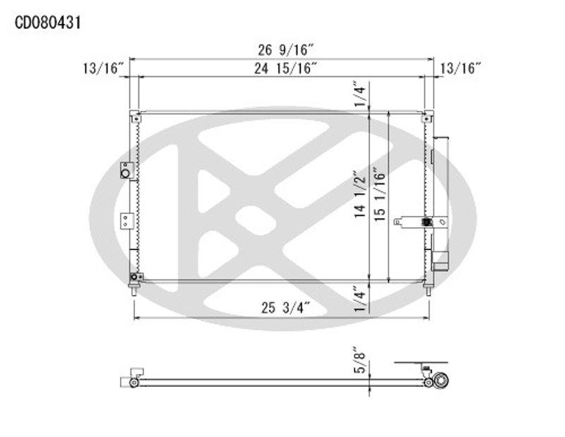 Koyorad CD080431 A/C Condenser