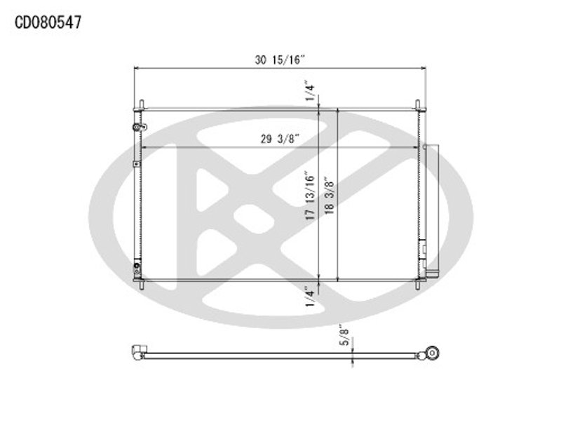 Koyorad CD080547 A/C Condenser