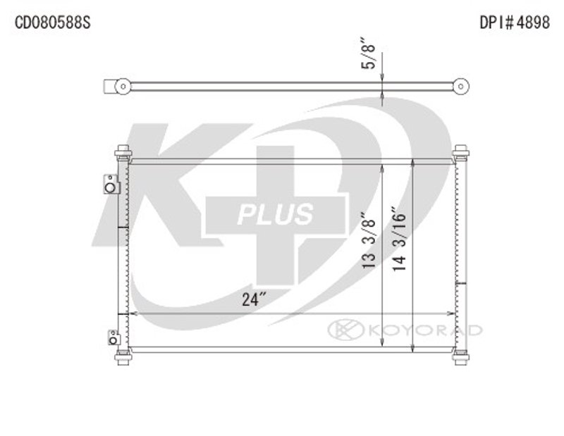 Koyorad CD080588 A/C Condenser