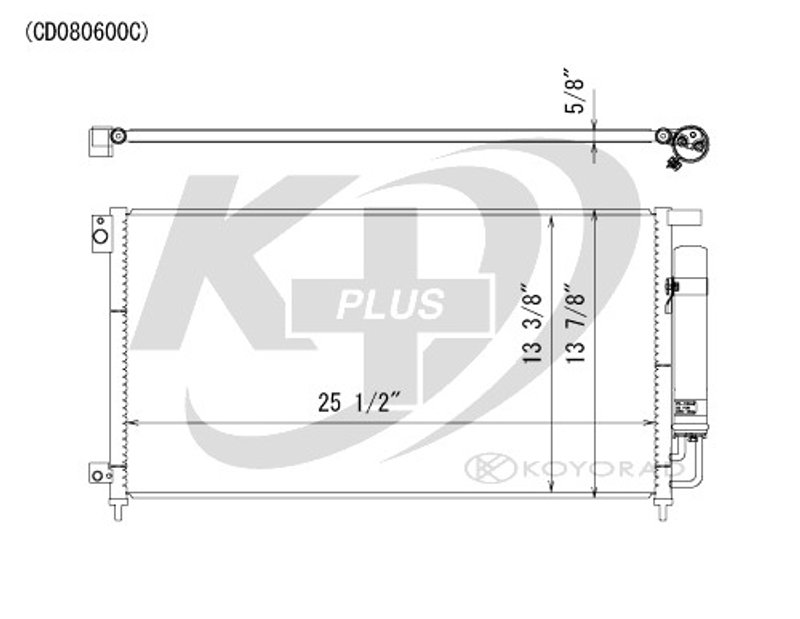 Koyorad CD080600 A/C Condenser