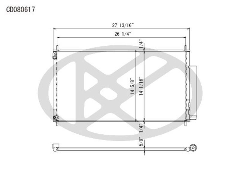 Koyorad CD080617 A/C Condenser