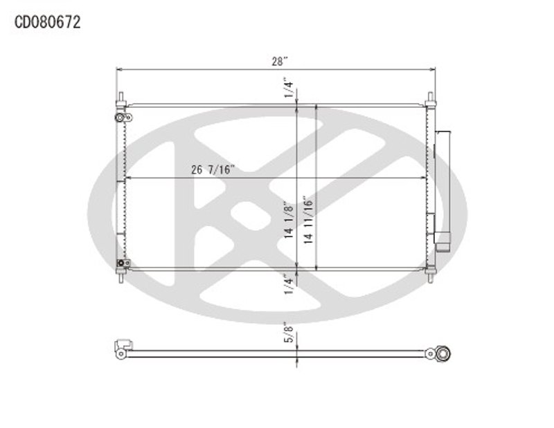 Koyorad CD080672 A/C Condenser