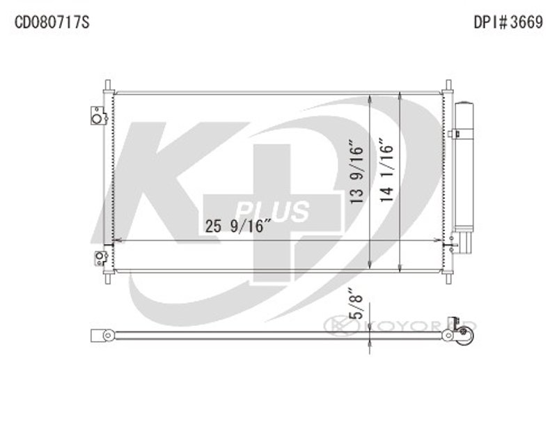 Koyorad CD080717S A/C Condenser