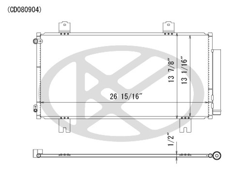 Koyorad CD080904 A/C Condenser