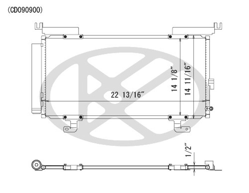 Koyorad CD090900 A/C Condenser