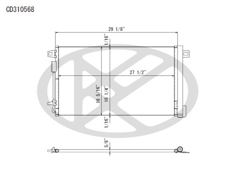 Koyorad CD310568 A/C Condenser