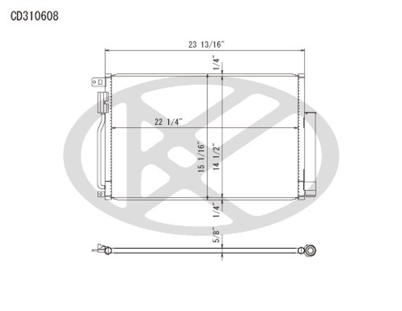 Koyorad CD310608 A/C Condenser