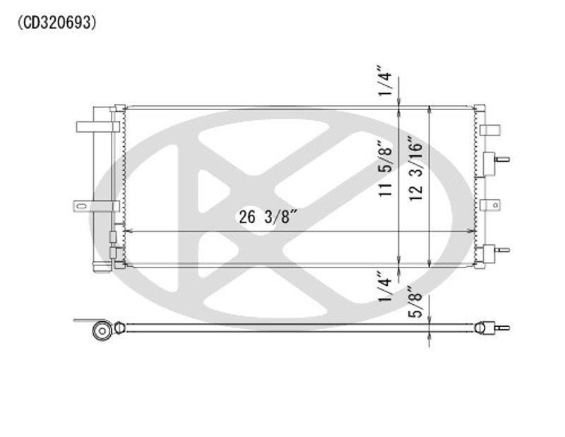 Koyorad CD320693 A/C Condenser