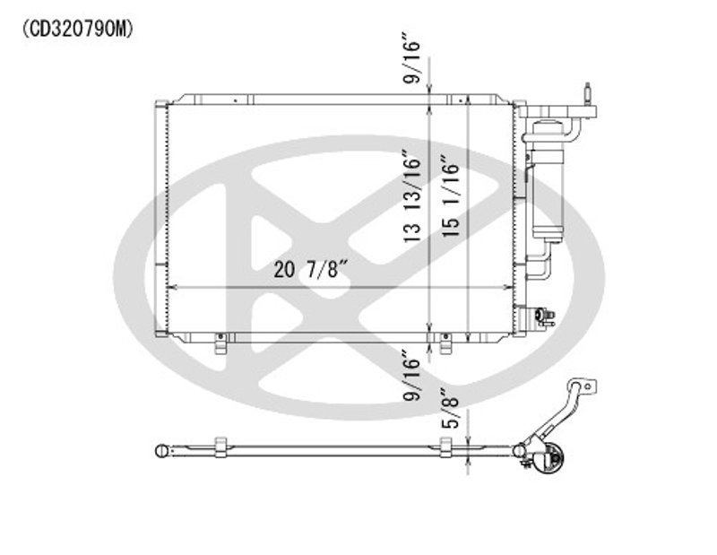Koyorad CD320790 A/C Condenser
