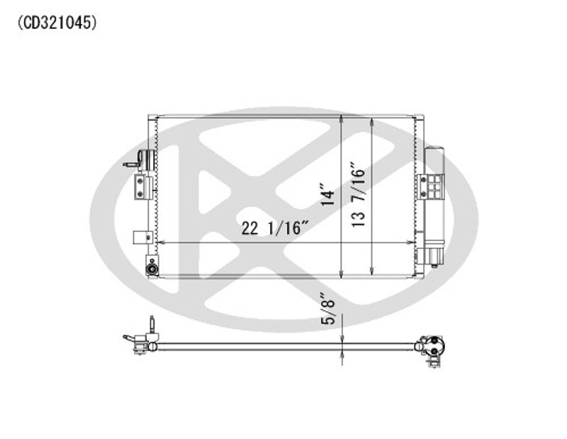 Koyorad CD321045 A/C Condenser