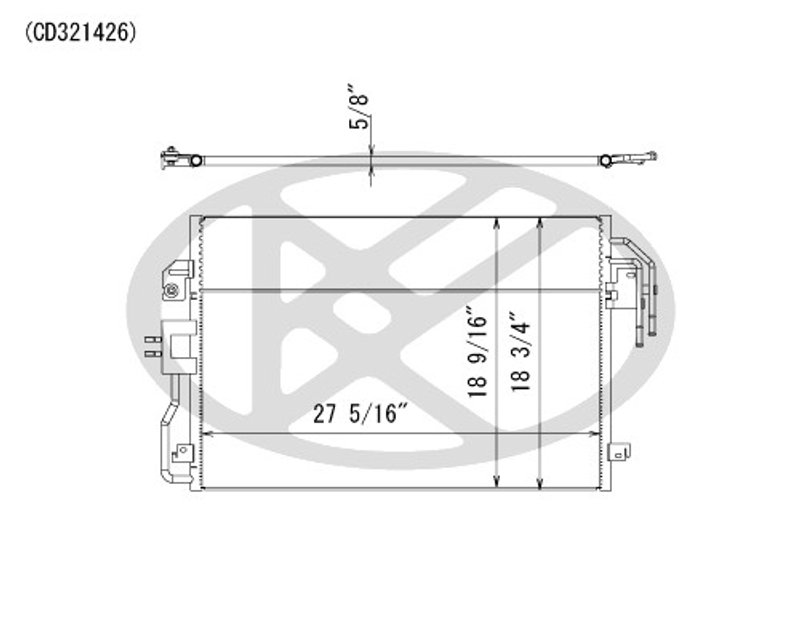 Koyorad CD321426 A/C Condenser
