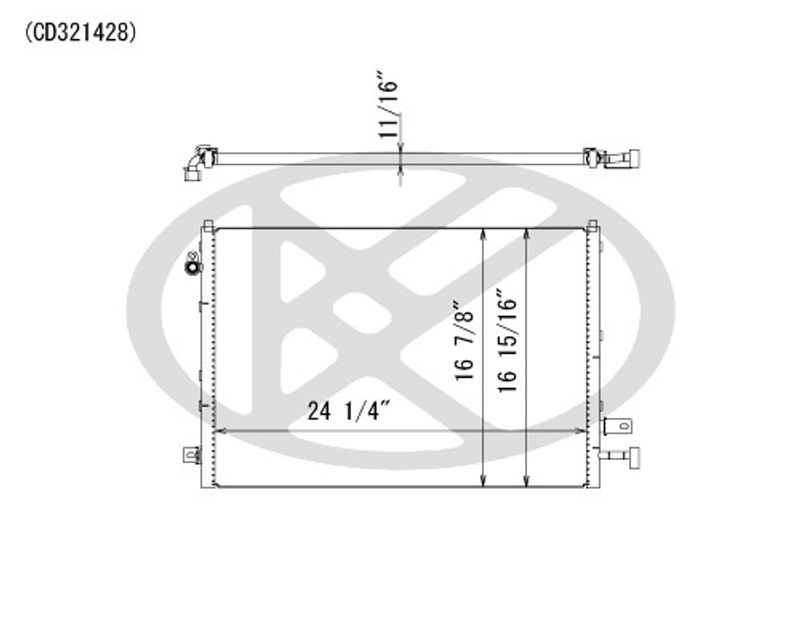 Koyorad CD321428 A/C Condenser