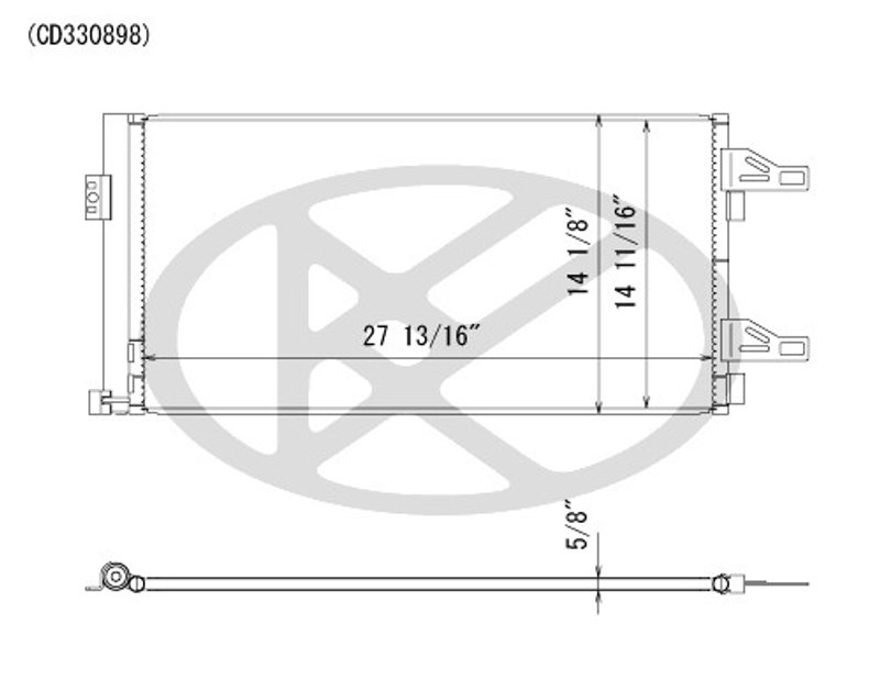 Koyorad CD330898 A/C Condenser