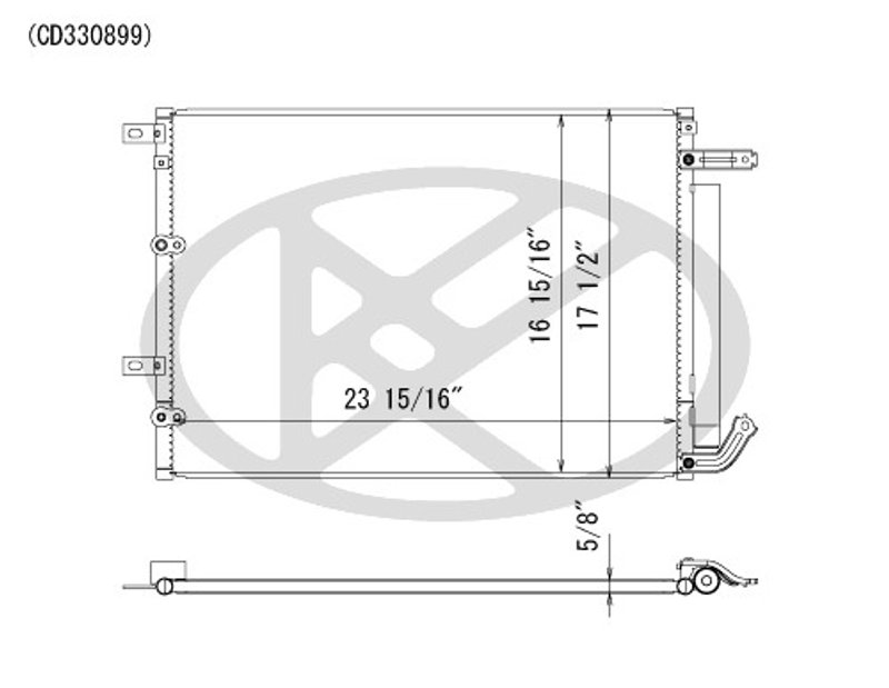Koyorad CD330899 A/C Condenser