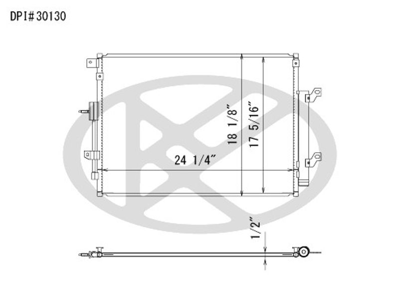 Koyorad CD331302 A/C Condenser