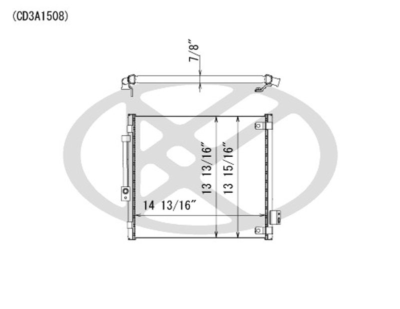 Koyorad CD3A1508 A/C Condenser - Left