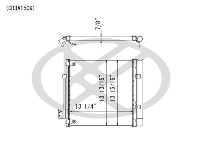 Koyorad CD3A1509 A/C Condenser - Right