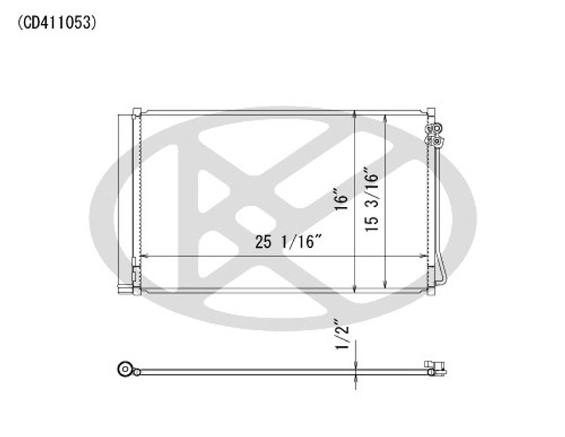 Koyorad CD411053 A/C Condenser