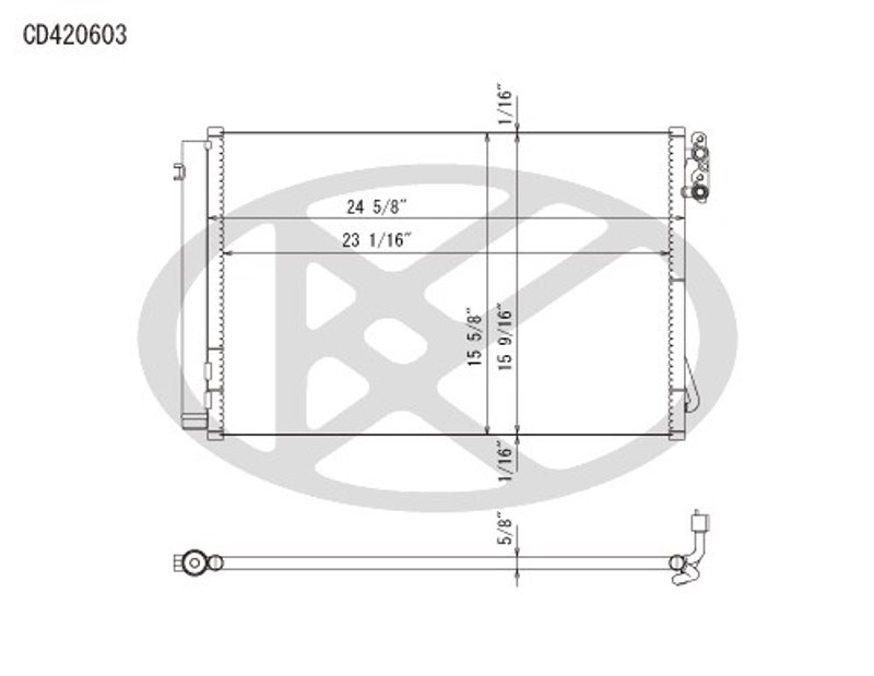 Koyorad CD420603 A/C Condenser