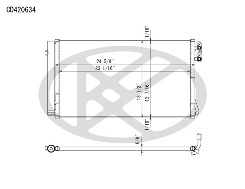 Koyorad CD420634 A/C Condenser