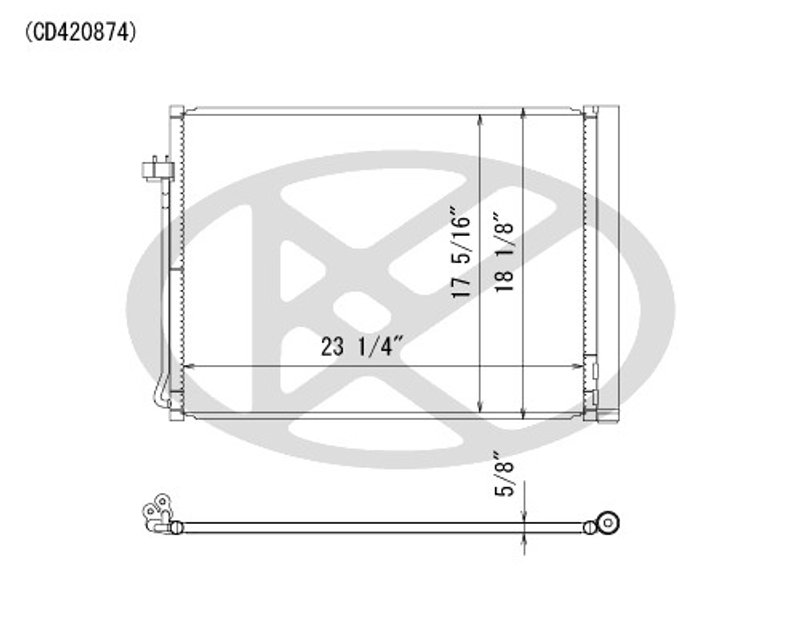 Koyorad CD420874 A/C Condenser
