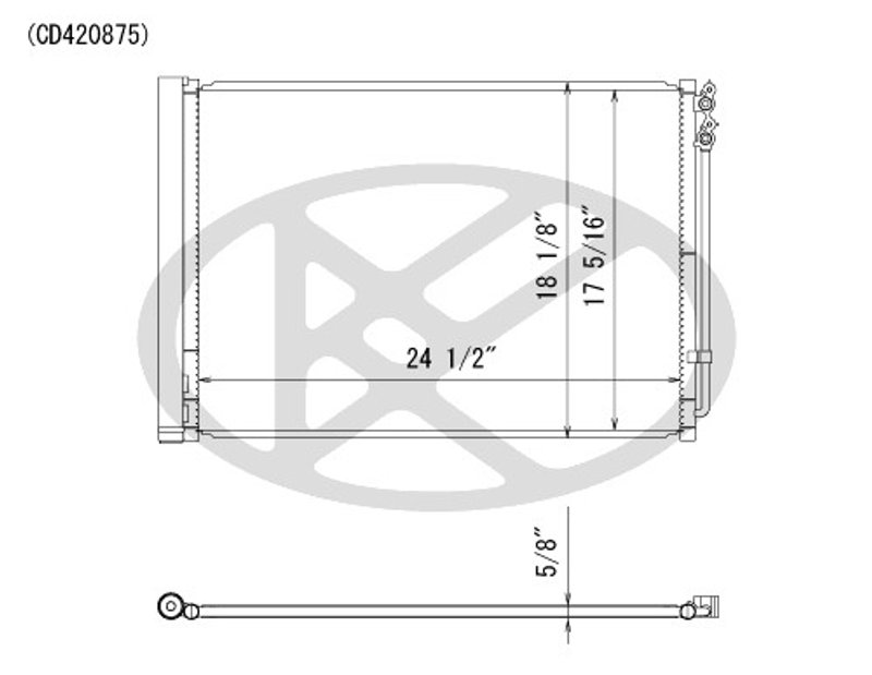 Koyorad CD420875 A/C Condenser