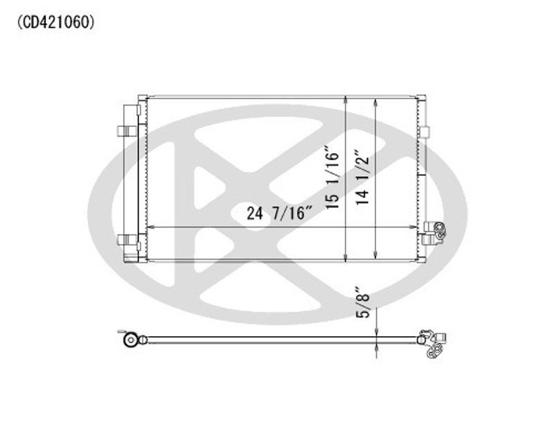 Koyorad CD421060 A/C Condenser