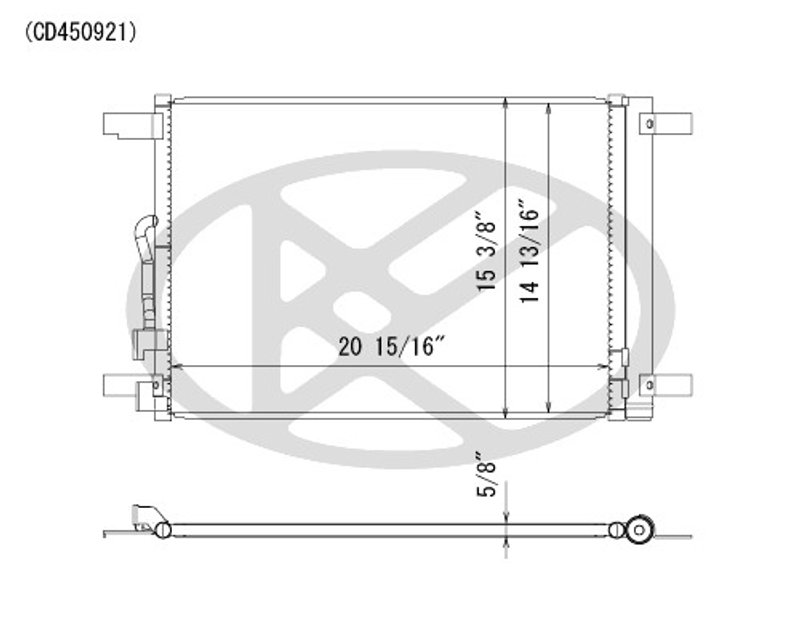 Koyorad CD450921 A/C Condenser