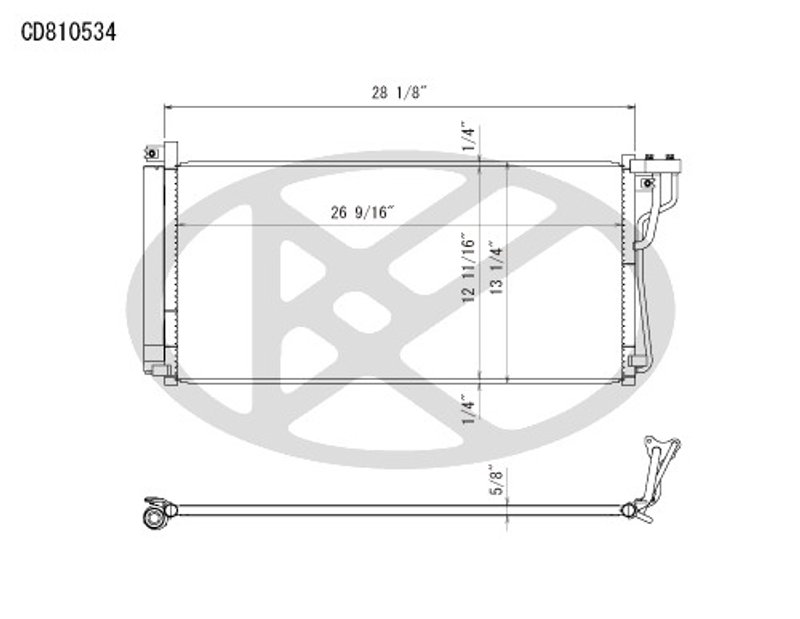 Koyorad CD810534 A/C Condenser