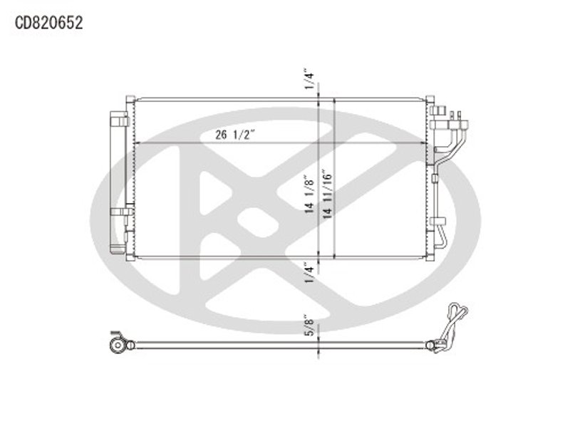 Koyorad CD820652 A/C Condenser
