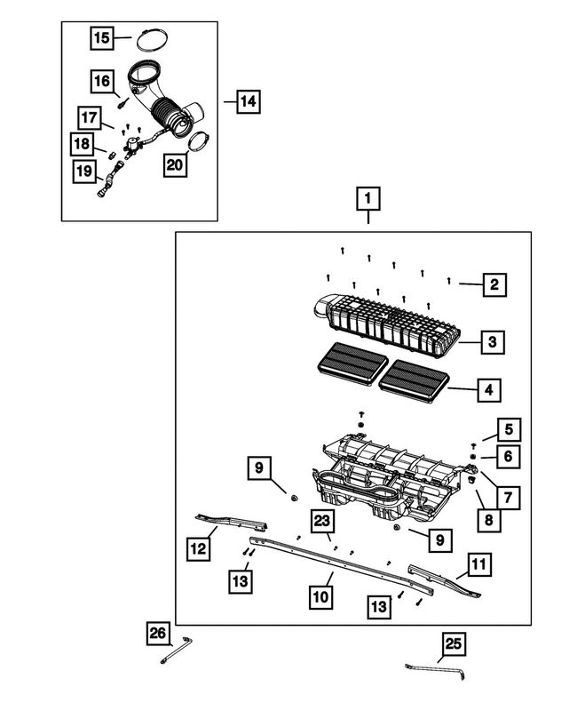Mopar 53011248AB Engine Air Filter - Primary
