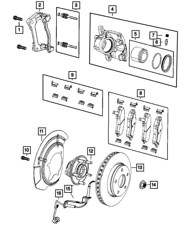 Mopar 68043287AB Brake Dust Shield - Front