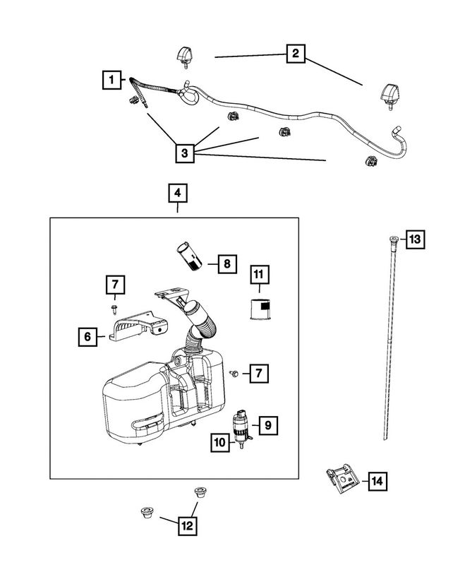 Mopar 68134379AD Washer Fluid Reservoir - Front