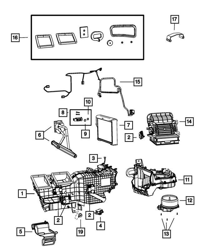 Mopar 68197458AC Air Distribution Case