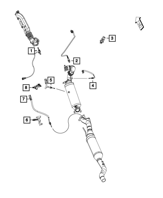 Mopar 68277008AA Exhaust Gas Temperature (EGT) Sensor