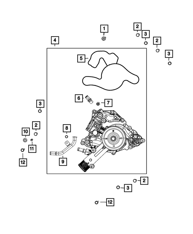 Mopar 68346911AC Engine Water Pump - Main
