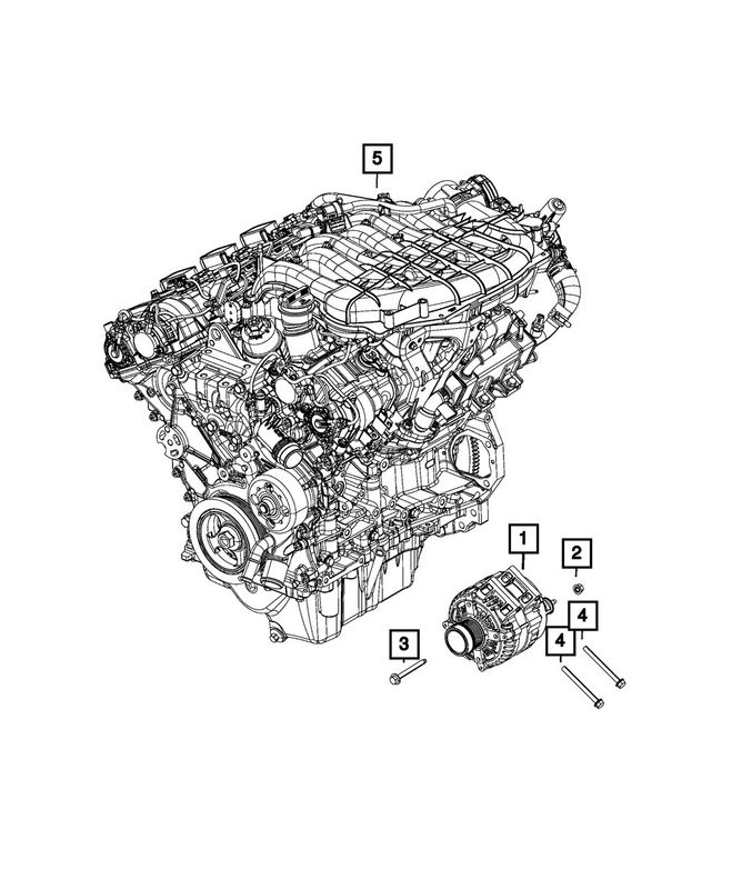 Mopar 68417025AA Alternator - Primary
