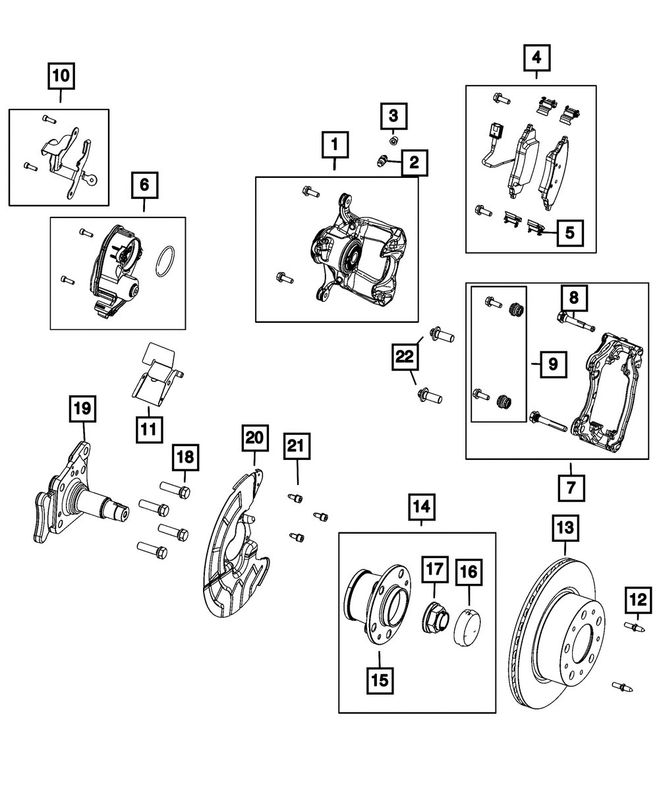 Mopar 68603420AA Disc Brake Pad - Rear