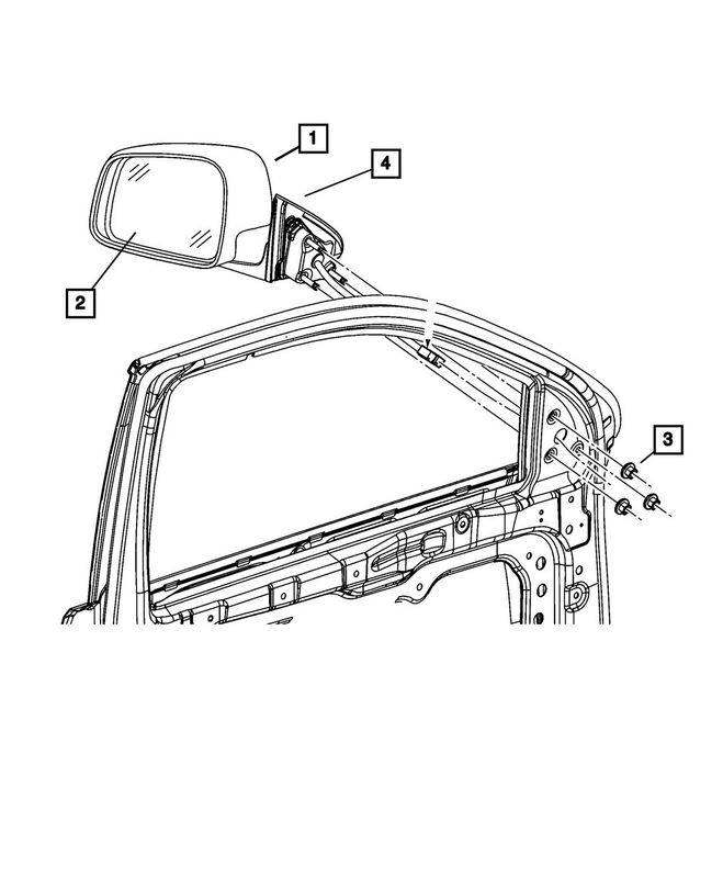 Mopar 6QR50GW7AB Door Mirror - Right