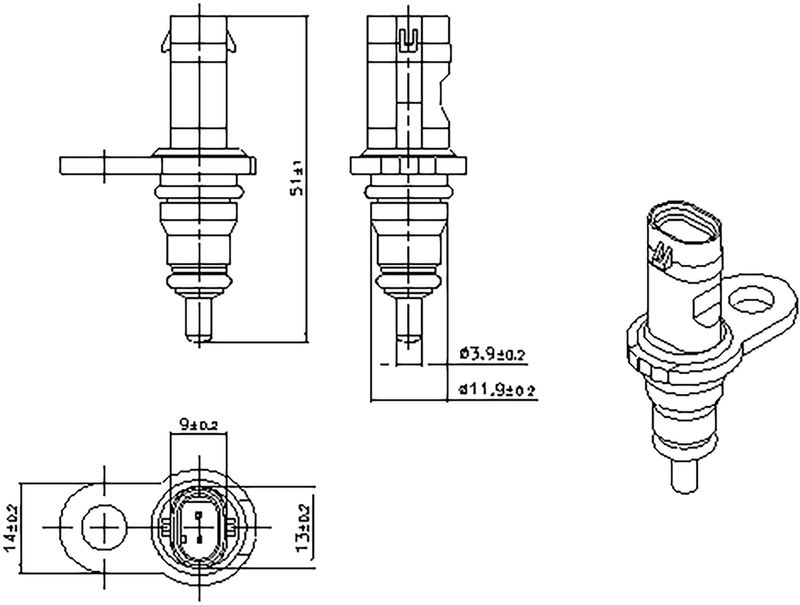 Nissens 207067 Engine Coolant Temperature Sensor - Front