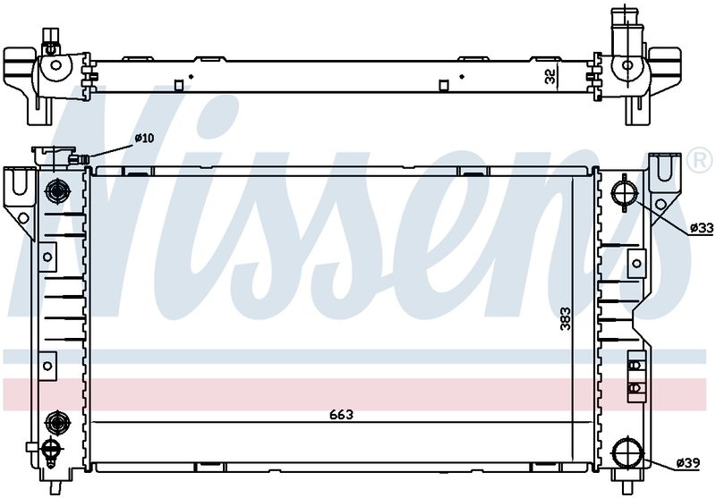 Nissens 60984 Radiator - Center