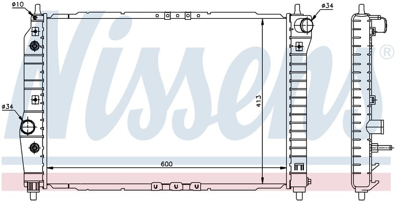 Nissens 61637 Radiator - Front