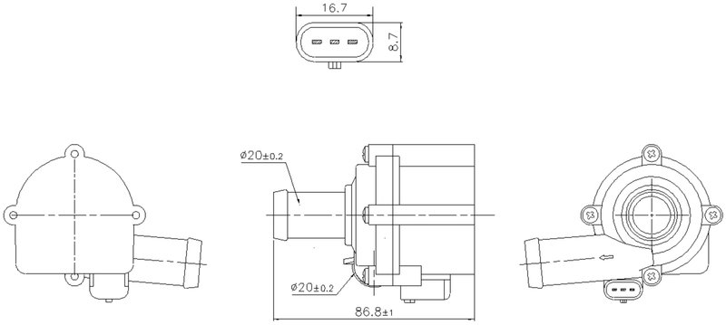 Nissens 832152 Engine Auxiliary Water Pump