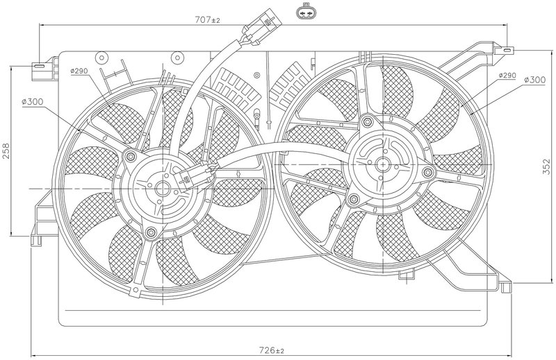 Nissens 85523 A/C Condenser Fan Assembly - Left