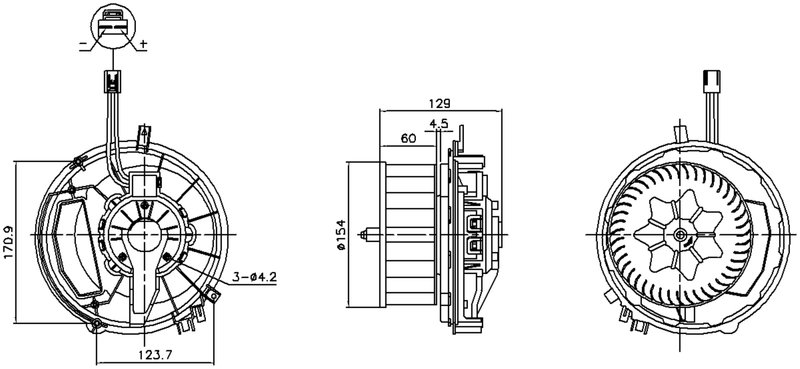 Nissens 87524 HVAC Blower Motor Assembly