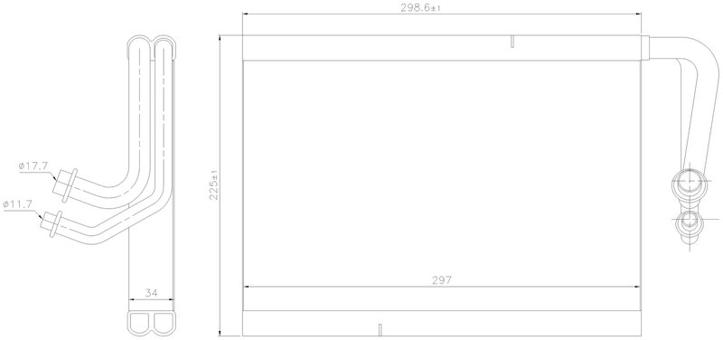 Nissens 92337 A/C Evaporator Core
