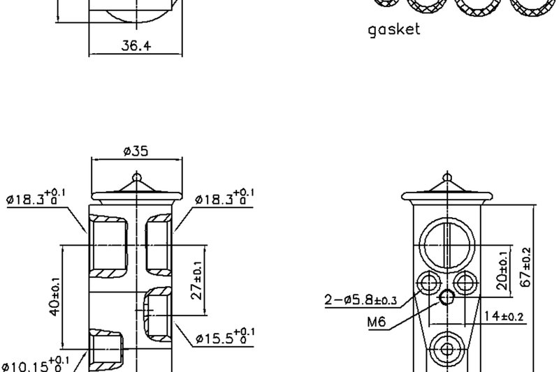 Nissens 999444 A/C Expansion Valve - Front