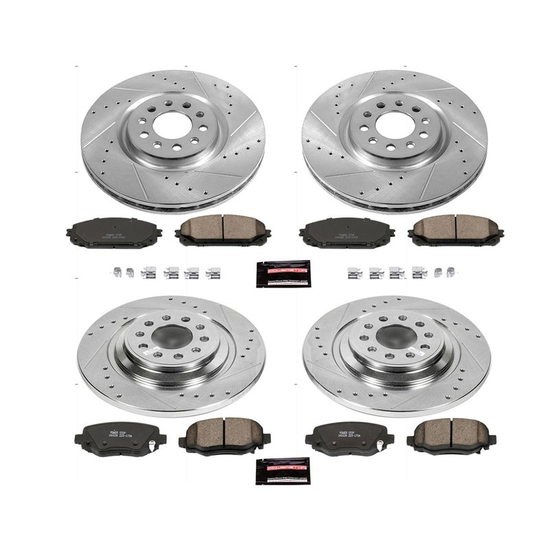 PowerStop K6541 Disc Brake Kit - Front and Rear